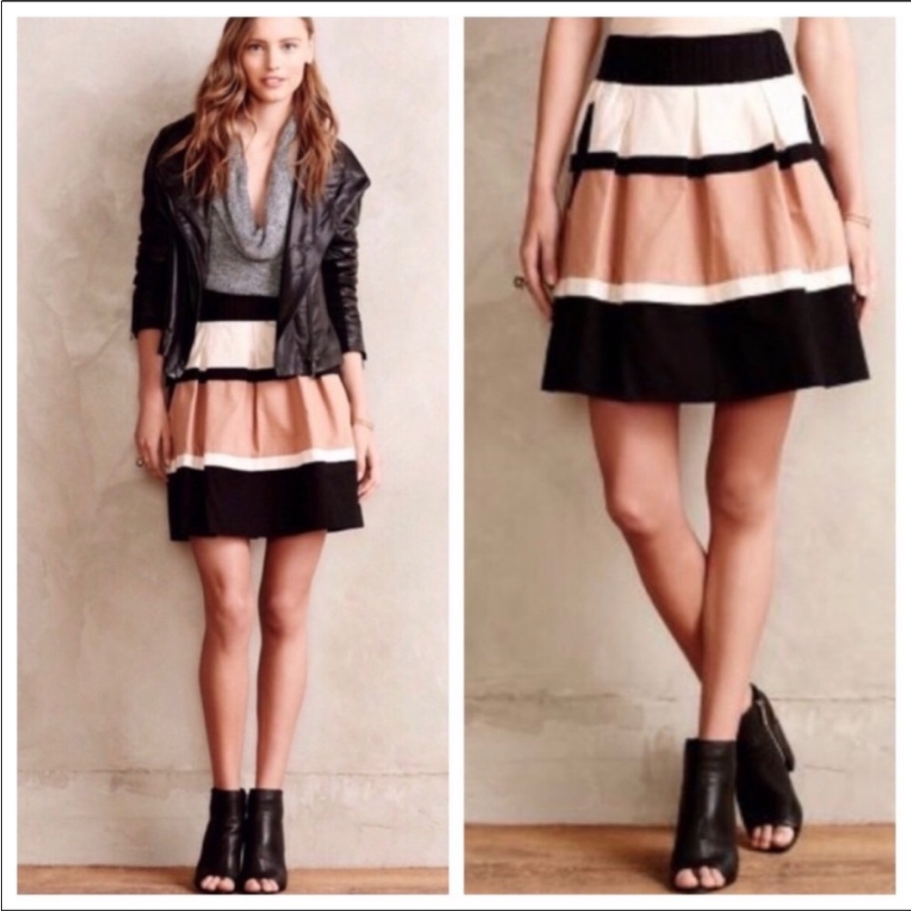 Anthropologie HD In Paris Veldt A-Line Mini Skirt, size S